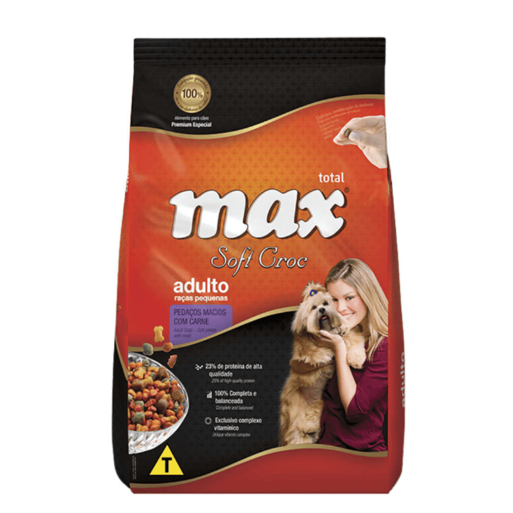Ração Total Max Soft Croc Cães Adultos Raças Pequenas 20Kg