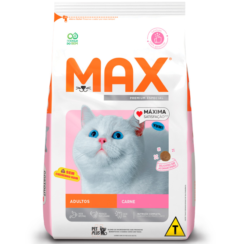 Ração Max Gatos Adultos Castrados Sabor Frango 1 Kg
